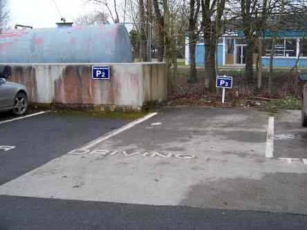 after your driving lesson park here for the test